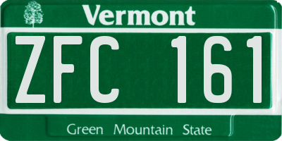 VT license plate ZFC161