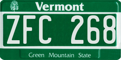 VT license plate ZFC268