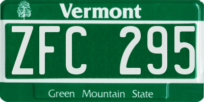 VT license plate ZFC295