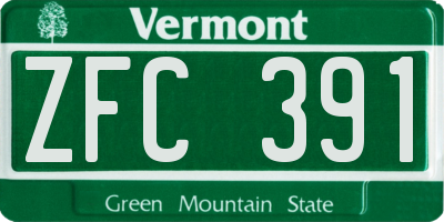 VT license plate ZFC391