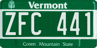 VT license plate ZFC441