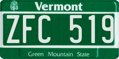 VT license plate ZFC519
