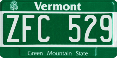 VT license plate ZFC529