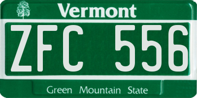 VT license plate ZFC556
