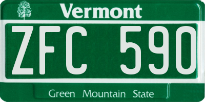VT license plate ZFC590
