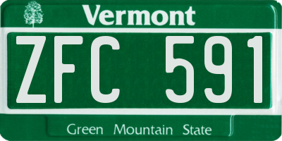 VT license plate ZFC591