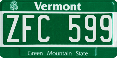 VT license plate ZFC599