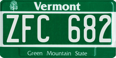 VT license plate ZFC682