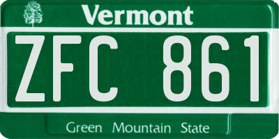 VT license plate ZFC861