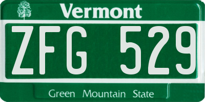 VT license plate ZFG529