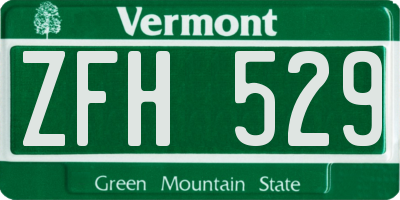 VT license plate ZFH529