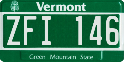 VT license plate ZFI146