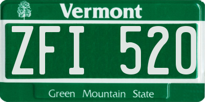 VT license plate ZFI520