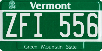 VT license plate ZFI556