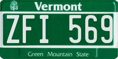 VT license plate ZFI569