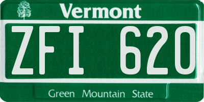 VT license plate ZFI620