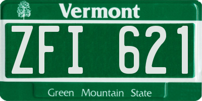 VT license plate ZFI621