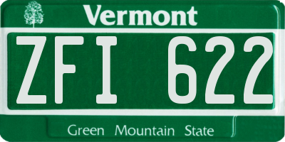 VT license plate ZFI622