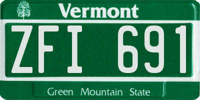 VT license plate ZFI691