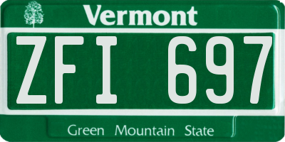 VT license plate ZFI697
