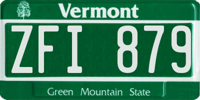 VT license plate ZFI879