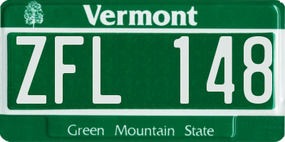 VT license plate ZFL148