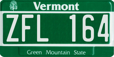 VT license plate ZFL164