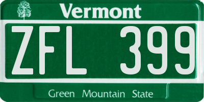 VT license plate ZFL399