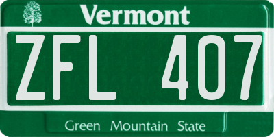 VT license plate ZFL407