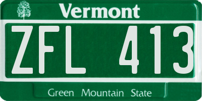 VT license plate ZFL413