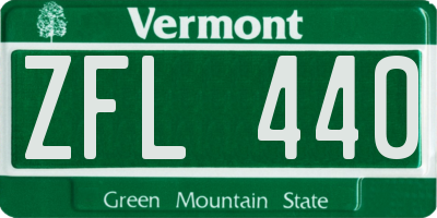 VT license plate ZFL440