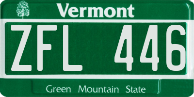 VT license plate ZFL446