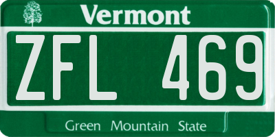 VT license plate ZFL469