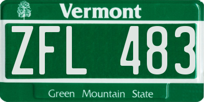 VT license plate ZFL483