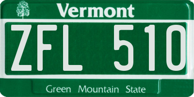 VT license plate ZFL510