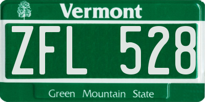 VT license plate ZFL528