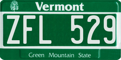 VT license plate ZFL529