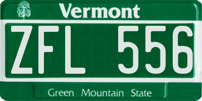 VT license plate ZFL556