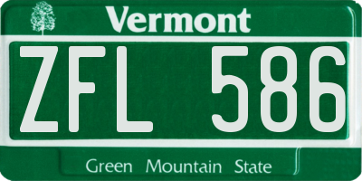 VT license plate ZFL586
