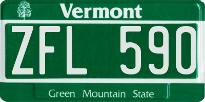 VT license plate ZFL590
