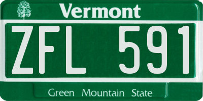 VT license plate ZFL591