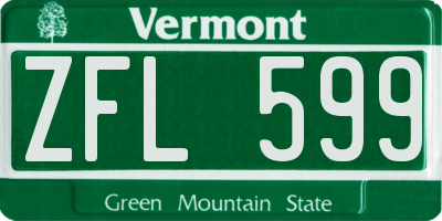 VT license plate ZFL599