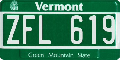 VT license plate ZFL619