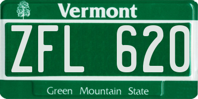 VT license plate ZFL620