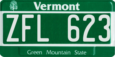 VT license plate ZFL623