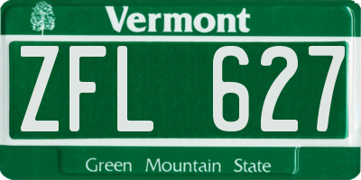 VT license plate ZFL627