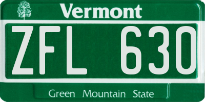 VT license plate ZFL630