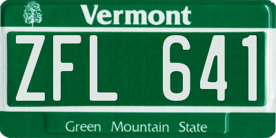 VT license plate ZFL641