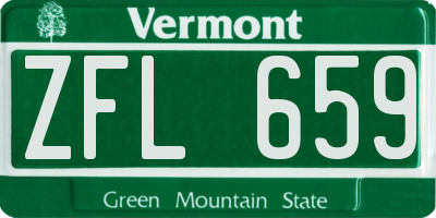 VT license plate ZFL659