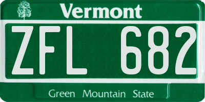 VT license plate ZFL682